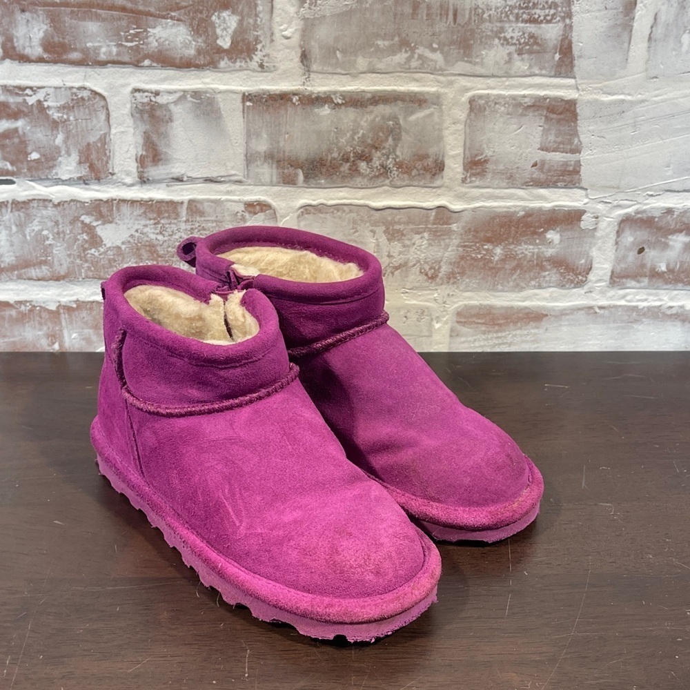 Bear paw Purple Suede Ankle Boots  youth size 1